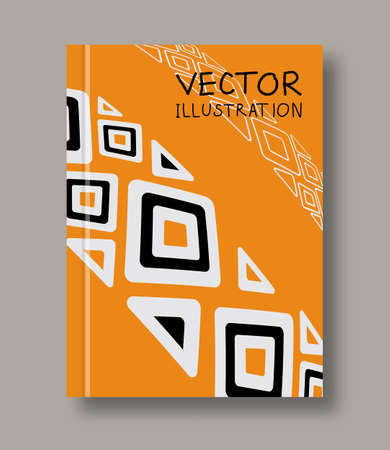 Geometric ethnic abstract orange flyers. Ethnic brochure templates. Design ethnic elements. Ethnic Line art. Abstract ethnic decoration. Vector illustration.のイラスト素材