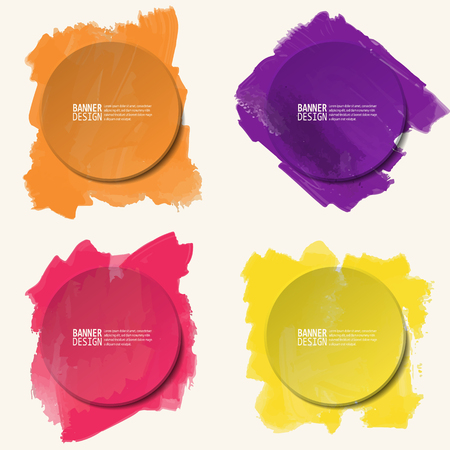 Abstract artistic Background set with paint element. Vector illustration.のイラスト素材