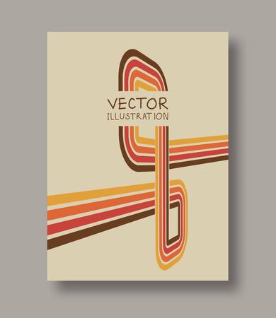 Geometric strip abstract flyers. Brochures unusual color shapes style. Design Painting elements. Line art. Wallpaper with empty space for your text. Vector illustration.のイラスト素材
