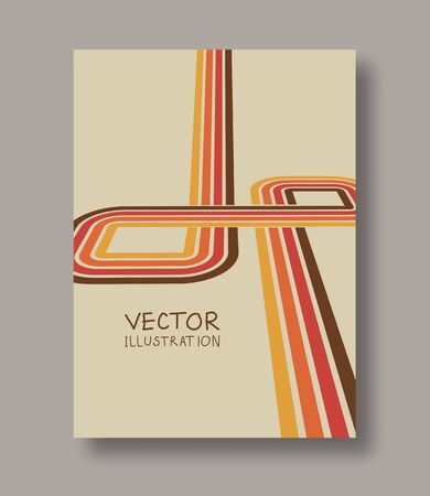 Geometric strip abstract flyers. Brochures unusual color shapes style. Design Painting elements. Line art. Wallpaper with empty space for your text. Vector illustration.のイラスト素材