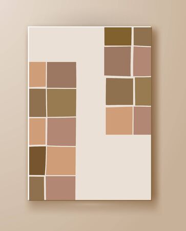 Abstract chocolate design templates. Brochures unusual brown shapes style. Vintage frames and backgrounds. Vector Illustration.のイラスト素材