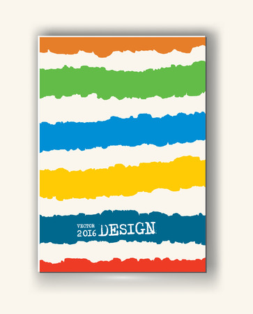 Abstract vector template design, brochure, Web sites, page, leaflet, with colored grunge strips. Sport concept banners.2016 Brazil. Wallpaper with empty space for your text. Hand drawn illustrationのイラスト素材