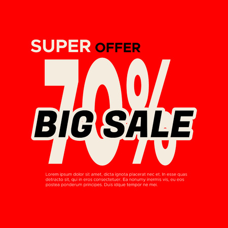 Big sale . Sale and discounts. illustrationのイラスト素材