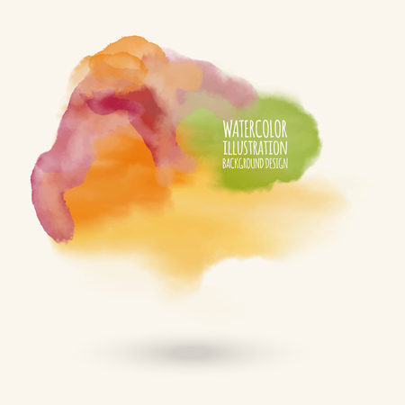 Vector color brush strokes. Watercolor Grunge isolated elements. Smoke brushes for your design. Freehand. Ink splash. Acrylic stamp. Vector illustrationのイラスト素材