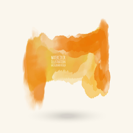 Vector yellow brush strokes. Watercolor Grunge isolated elements. Smoke brushes for your design. Freehand. Ink splash. Acrylic stamp. Vector illustrationのイラスト素材