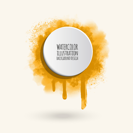 Color Ink round blot stroke on white background. Vector illustration of grunge circle stainsのイラスト素材