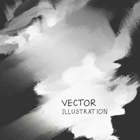 Smoke cloud background on black backdrop. Vector illustration.のイラスト素材