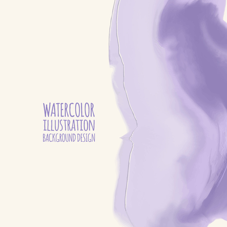 Watercolor wave texture. Ink soft form stroke on white background. Simple style. Vector illustration of paint stains.のイラスト素材