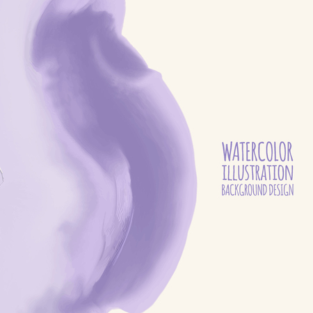 Watercolor wave texture. Ink soft form stroke on white background. Simple style. Vector illustration of paint stains.のイラスト素材
