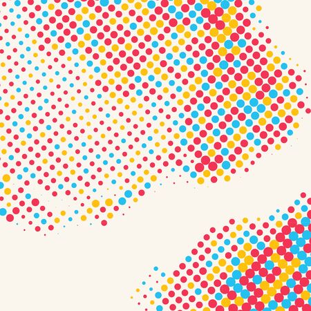 Abstract grunge halftone dot texture. Color background.Vector illustration.のイラスト素材