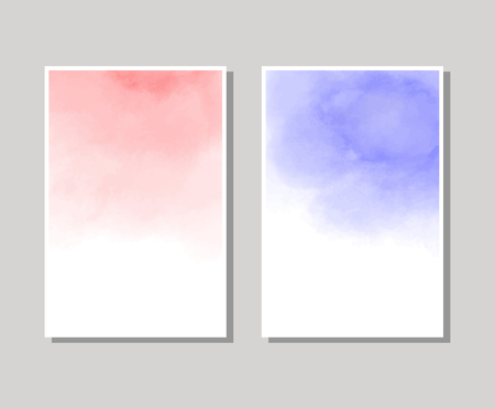 Vector banner shapes collection isolated on white background. Hand drawn abstract paint brush strokes set. Watercolor elements.のイラスト素材