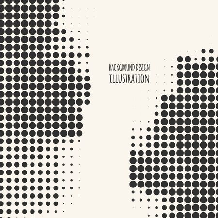 Abstract grunge halftone dot texture. Monochrome background.Vector illustration.のイラスト素材