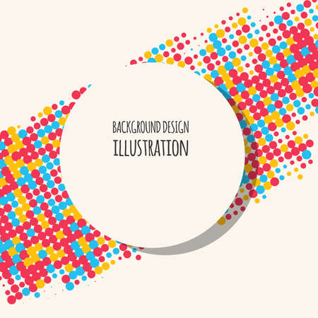 Abstract grunge halftone dot texture. Color background.Vector illustration.のイラスト素材