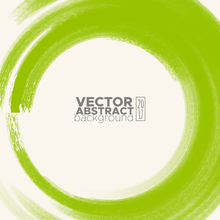 Brush color watercolor round stroke on pastel colour background. Vector illustration of grunge circle stainsのイラスト素材