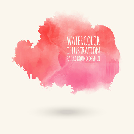 Vector coral brush strokes. Watercolor Grunge isolated elements. Smoke brushes for your design. Freehand. Ink splash. Acrylic stamp. Vector illustrationのイラスト素材