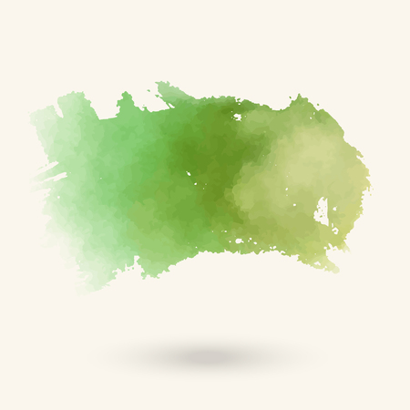 Vector green brush strokes. Watercolor Grunge isolated elements. Smoke brushes for your design. Freehand. Ink splash. Acrylic stamp. Vector illustrationのイラスト素材