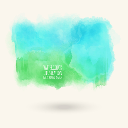 Vector blue green brush strokes. Watercolor Grunge isolated elements. Smoke brushes for your design. Freehand. Ink splash. Acrylic stamp. Vector illustration.のイラスト素材