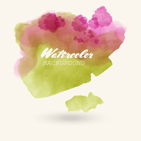 Color watercolor hand drawn isolated wash spot on white background for text design, web. Abstract cold colour brush paint paper grain texture. Sample element for wallpaper, label. Vector illustration.のイラスト素材