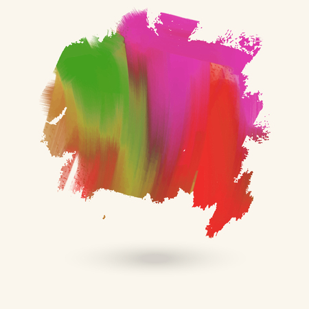 Vector green red purple autumn brush strokes. Watercolor Grunge isolated elements. Smoke brushes for your design. Freehand. Ink splash. Acrylic stamp. Vector illustrationのイラスト素材