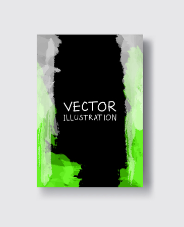 Abstract colorful banner , poster,brochure made of bright stains. Vector illustration.のイラスト素材