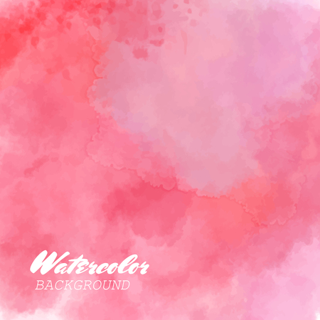 Red watercolor background. Abstract color vector illustration.のイラスト素材