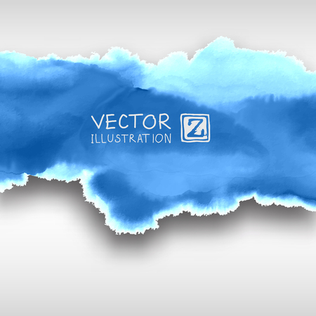 Abstract ink background. Japanese style. Blue, sky, white ink in water. Vector illustration.のイラスト素材