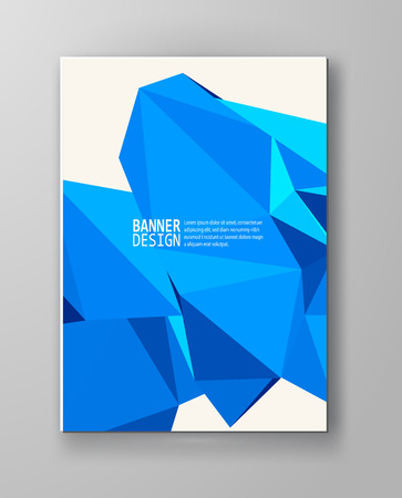 Blue Color geometric Design Templates for Brochuresのイラスト素材
