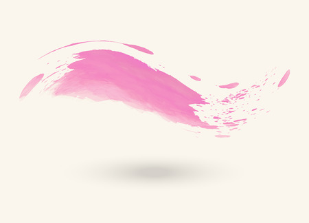 Watercolor pink wave element background with space for text . vector illustration.のイラスト素材