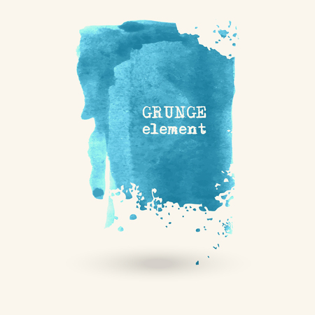 Abstract bright watercolor blob on white background. The color splashing in the paper. Hand drawn. Vector illustration.のイラスト素材