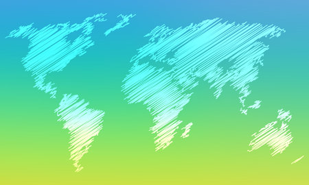 Map of the world on blur background. vector illustrationのイラスト素材