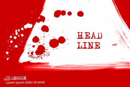 Paint banner. Brush stroke. Vector grunge background with place for your text.のイラスト素材