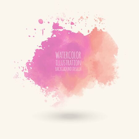 Abstract watercolor blob on white background. vector illustration.のイラスト素材
