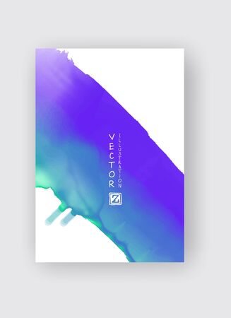 Watercolor color design banner. Abstract vector illustrationのイラスト素材