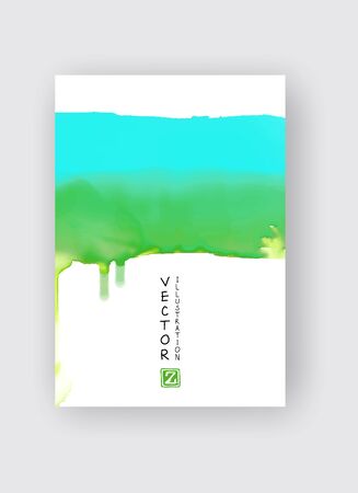 Watercolor color design banner. Abstract vector illustrationのイラスト素材