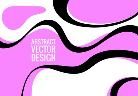 Creative doodle art header with abstract shapes and lines. Color background. Vector illustration.のイラスト素材