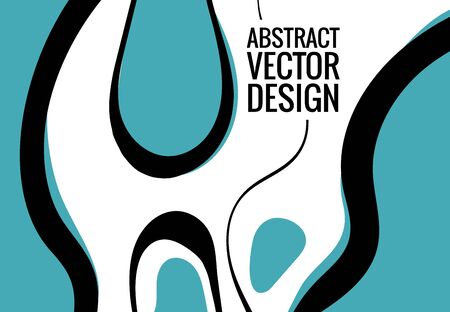 Creative doodle art header with abstract shapes and lines. Color background. Vector illustration.のイラスト素材