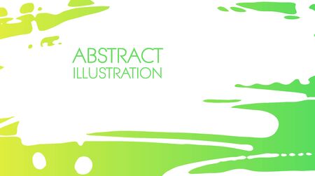 Color gradient ink brush stroke on white background. Japanese style. Vector illustration of grunge stainsのイラスト素材