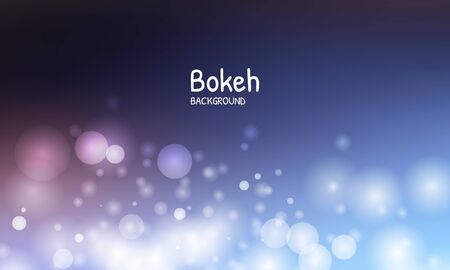 Blue color background. Blur bokeh light effect. Abstract vector illustrationのイラスト素材
