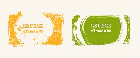 Set of grunge vector frames. Grunge background. Abstract retro background. Vintage vector backgrounds. Design elements. Texture background. Abstract shapes vector packのイラスト素材