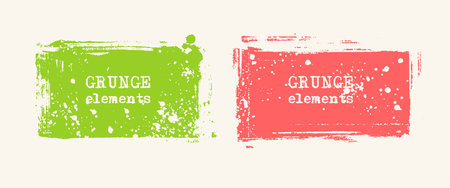 Set of grunge vector frames. Grunge background. Abstract retro background. Vintage vector backgrounds. Design elements. Texture background. Abstract shapes vector packのイラスト素材