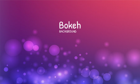 Blue color background. Blur bokeh light effect. Abstract vector illustrationのイラスト素材