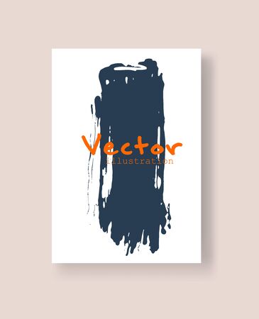 Abstract ink brush banners with grunge effect. Vector illustrationのイラスト素材