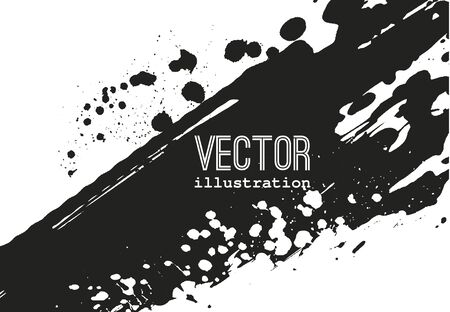 Paint banner. Brush stroke. Vector grunge background with place for your text.のイラスト素材
