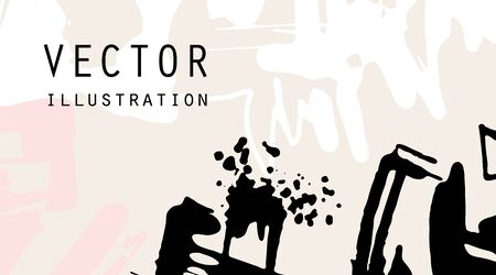 Artistic creative universal cards. Hand Drawn textures. Design for poster, card, placard, brochure, flyer Vector Illustration.のイラスト素材