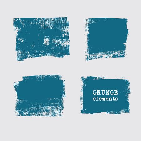 Abstract grunge stamp element set on white background. Vector illustrationのイラスト素材