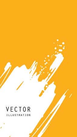 Abstract ink brush banners with grunge effect. Japanese style. Vector illustrationのイラスト素材