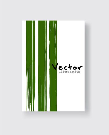 Abstract ink brush banners with grunge effect. Vector illustrationのイラスト素材