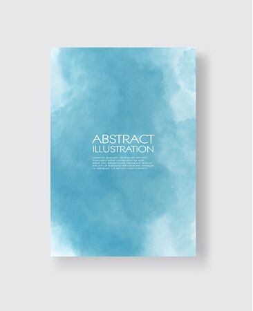 Cards with watercolor blots. Hand drawn blot element on white background for your design.のイラスト素材