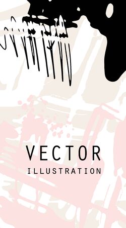 Artistic creative universal cards. Hand Drawn textures. Design for poster, card, placard, brochure, flyer Vector Illustration.のイラスト素材
