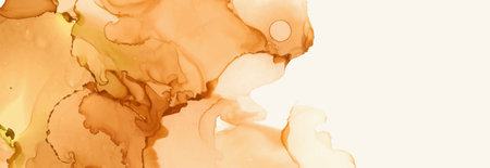 Alcohol ink vector texture banner. Fluid ink abstract background. Art element illustration for your design.のイラスト素材
